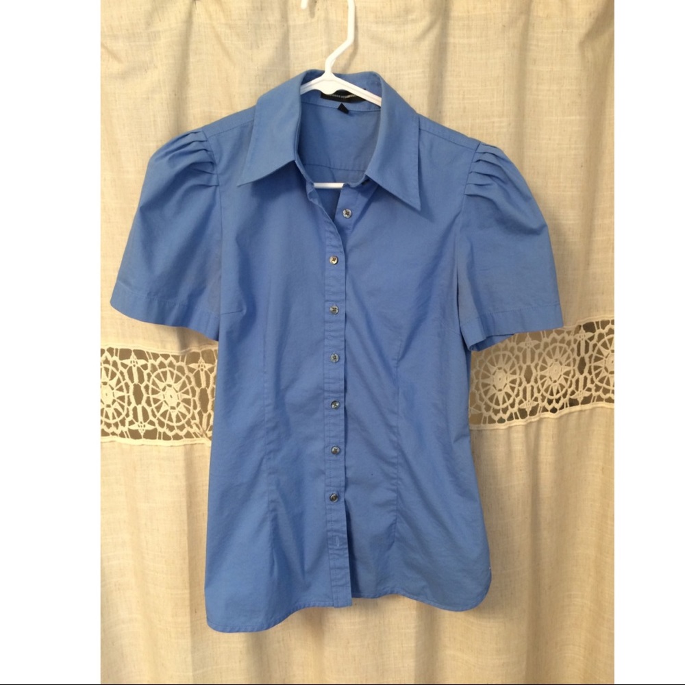 Express Design Studio blue button down shirt